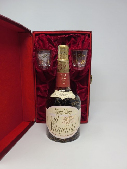 Fitzgerald & Quart Red Very - Wine Spirits Set Weller 12yr Stitzel Very Bonded Continental 1953 Box 4/5 - 100 Proof Old